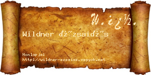 Wildner Ézsaiás névjegykártya